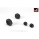 1/48 F-101 Voodoo Wheels w/Optional Nose Wheels & Weighted Tyres