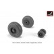 1/48 F-111 Aardvark Early Type Wheels w/Weighted Tyres for F-111A/B/C/D kits