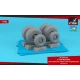 1/48 C-130 Hercules Wheels with Weighted Tyres, Late Type