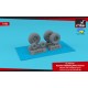 1/48 H.S. Harrier GR.7/GR.9/AV-8B Wheels w/Weighted Tyres for Eduard/Hasegawa