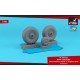 1/48 Avro Lancaster Wheels Mid Type w/Weighted Tyres for HK Model/Tamiya kits
