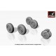 1/72 Mikoyan MiG-31 Foxhound Wheels w/Weighted Tyres & Front Mudguard
