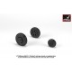 1/72 Mikoyan MiG-21MF/MFN/PF/PFM/R/SM/US/UM Fishbed Wheels w/Weighted Tyres (Mid)