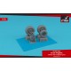 1/72 Sukhoj Su-25 Frogfoot Wheels w/Weighted Tyres & Mudguard