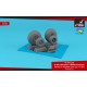 1/72 B-24 Liberator PB4Y Privateer Wheels w/Weighted Tyres Type "A" (GY)