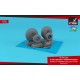 1/72 B-24 Liberator PB4Y Privateer Wheels w/Weighted Tyres Type "B" (FS)