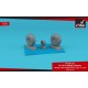 1/72 B-17F/G Flying Fortress Wheels w/Weighted Tyre Type A (GY) for Academy/Airfix/Revell