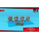 1/72 B-29 Superfortress Early Wheels w/Weighted Tyres Type "C" (Gs) & Pe Hubcaps