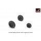 1/72 Hawker-Siddeley "Buccaneer" Wheels w/Weighted Tyres