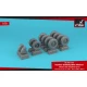 1/72 BAe "Nimrod" Wheels w/Weighted Tyres for Airfix kits