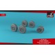 1/72 Vickers "Valiant" Wheels w/Weighted Tyres for Airfix kits
