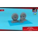 1/72 Avro Lancaster Wheels Early Type w/Weighted Tyres for Airfix/Revell kits