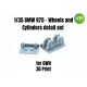 1/35 BMW R75 Wheels and Cylinders Detail set for Great Wall Hobby kit