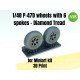 1/48 P-47D Wheels with 6 Spokes - Diamond Tread & Masks for MiniArt