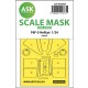 1/24 Grumman F6F-5 Hellcat One-sided Express Masks for Airfix kits