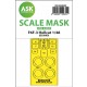 1/48 F6F-3 Hellcat One-sided Express Fit Mask for Eduard kit