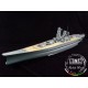 1/350 IJN Yamato Wooden Deck + PE Rails + Degaussing Cable for Tamiya kit #78025