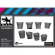1/16 Tin Buckets (4pcs)