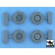 1/48 German Steyr Type 1500A/01 Snowchained Wheels Set for Tamiya kits