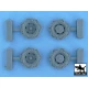 1/48 German Steyr Type 1500A/01 Snowchained Wheels Set for Tamiya kits