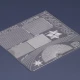 Lines Geometry Paint Mask Cutting Mat (15cm x 15cm)