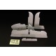 1/48 Beaufighter Mk IV -X Control Surfaces PE, Resin Access. for Tamiya kit