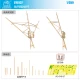 1/350 Metal Masts Set for Battleship (5 pcs, Universal, Professional Version) 