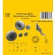 1/32 WWII British de Havilland DH.82 Tiger Moth Mainwheels and Tailskid for ICM kits