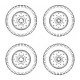 1/72 Chevrolet C.15A Wheels small type 9x16 (DUNLOP Cross Country)