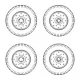 1/72 Chevrolet C.15A Wheels small type 9x16 (DUNLOP Cross Country)