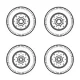1/72 Chevrolet C.15A Wheels small type 9x16 (FIRESTONE)