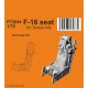 1/72 Modern F-16 Fighting Falcon Seat for Tamiya kits