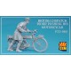 1/32 British Dispatch Rider pushing his motorcycle