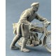1/35 British Dispatch Rider Pushing His Motorcycle