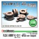 1/35 ROK K511/A1 Sagged Wheel set w/Paint Masks for Academy/AFV Club M35 kits