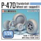 1/24 Republic P-47D Thunderbolt Sagged Wheels Set 1 for Kinetic kit K3207