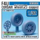 1/32 Vought F4U Corsair Main Gear Sagged Wheels Set 2 for Tamiya kit