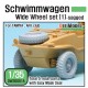1/35 WWII Schwimmwagen Wide Sagged Wheels Set for Tamiya kit #35224 (5 wheels)