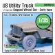 1/35 WWII US Utility Truck 1/4t Early Type Sagged Wheels Set for Willys/GPW/Bantam kits
