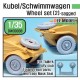 1/35 WWII Kubel/Schwimmwagen Sagged Wheels Set #2 for AFV Club/Tamiya kit