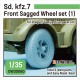 1/35 WWII German Sdkfz.7 Front Sagged Wheel set #1 for Tamiya/Trumpeter/DML kits