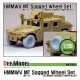 1/35 M1114 HMMWV MT Sagged Wheels Set for Bronco CB35080, Tamiya #267 (5 wheels)