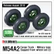 1/35 US M54A2 Cargo Truck Military Type Sagged Front Wheels set for AFV Club kits