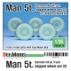 1/35 Man 5t. Mil gl Truck Sagged Wheels #2 Continental HCS Tyres for HobbyBoss/Revell
