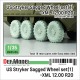 1/35 US Stryker Sagged Wheels #1 Michelin XML 12.00 R20 Tyres ver. for AFV Club/Trumpeter kits