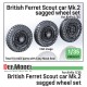 1/35 British Scout car Ferret Mk.2 Sagged Wheel set for Airfix kits
