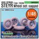 1/48 WWII German Steyr 1500A Sagged Wheels Set for Tamiya kits #32549/32553 (5 wheels)