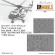1/35 Mil Mi-8/Mi-17 Hip Helicopter Canopy & Wheels Paint Masks for Trumpeter kit #05102