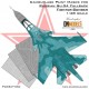 1/48 Su-34 Fullback Camouflage Paint Masks for Hobby Boss #81756, Kitty Hawk #KH80141