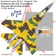 1/72 Sukhoi Su-35 Flanker-E Splinter Camouflage Paint Masks